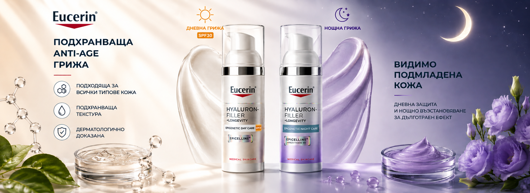 Кожата има нов план срещу времето: запознайте се с новия Eucerin Hyaluron-Filler +
