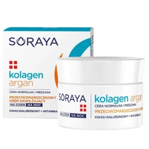 Soraya Kolagen i Argan Moisturizing Cream  Хидратиращ крем за лице с араганово масло и колаген, 50ml