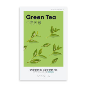 Missha Airy Fit Sheet Mask Green Tea   Шийт маска за лице със Зелен чай