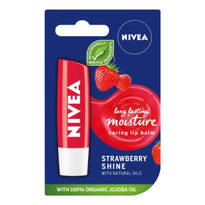 Nivea Strawberry Shine Балсамът за устни с аромат на ягода, 4,8g