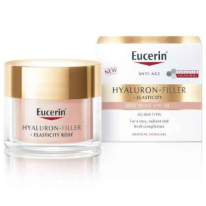 Eucerin Hyaluron-Filler + Elasticity Rose  Озаряващ дневен крем против стареене с SPF30, 50ml
