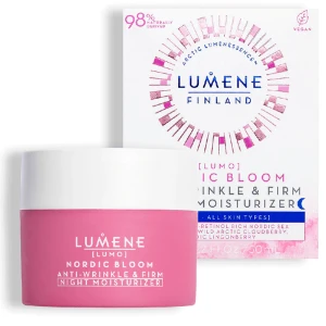 Lumene Lumo Nordic Bloom Night Moisturizer Нощен лифтинг крем за всеки тип кожа, 50ml