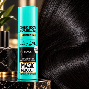 L'Oreal Paris Magic Retouch Spray  Black Спрей за покритие на бели корени  - Черен , 75ml