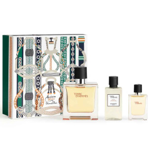 Hermes  Terre D'Hermes  Parfum  Set   Мъжки комплект - (75 ml парфюм + 12,5 ml парфюм + 40 ml  афтър  шейф )