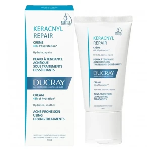 Ducray Keracnyl Repair Cream Крем с 48-часова хидратация за кожа, склонна към акне,50ml