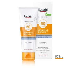 Eucerin Sun Sensitive Protect Слънцезащитен крем за лице чувствителна кожа SPF50+, 50ml