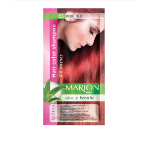 MARION Hair Color Shampoo   Оцветяващ шампоан №  65    Винено червен  -40 мл
