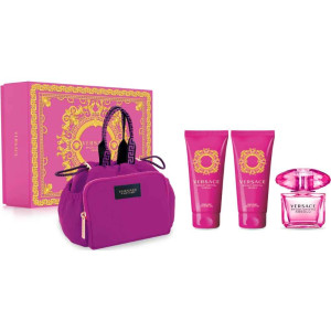 Versace Bright Crystal Absolu  Set ( 90 ml EDP + 100 Body losion + 100 shower gel + Bag ) Дамски подаръчен комплект