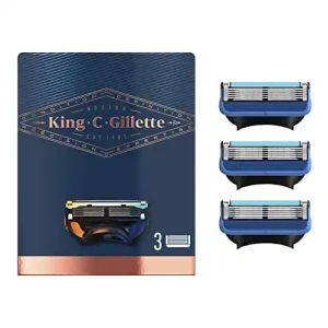 King C. Gillette Neck Razor Blades  Резервни ножчета за самобръсначка,  3 бройки