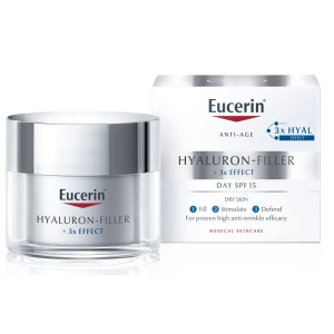 Eucerin Hyaluron-Filler Дневен крем за лице против бръчки за суха кожа SPF15, 50ml