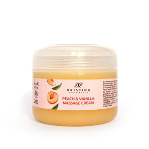 Hristina Cosmetics Massage cream Peach& Vanilla  Масажен крем  праскова и ванилиа - 250 ml