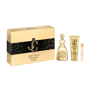 Jimmy Choo I Want Choo Le Parfum Set ( 100 ml EDP + 7,5 ml EDP + 100 ml BL )  Дамски подаръчен комплект