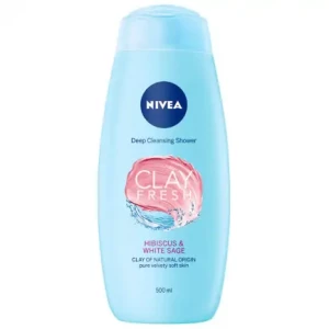 Nivea Clay Fresh Душ-гел Хибискус & Градински чай , 500ml