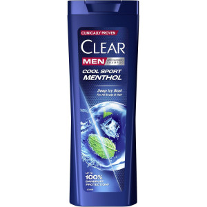 Clear Men Cool Sport Mentol Мъжки шампоан против пърхот за всеки тип коса,  360ml