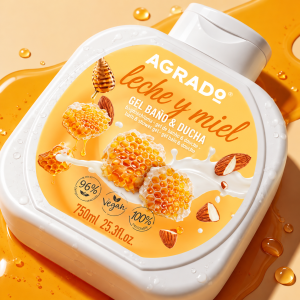 Agrado Milk and Honey Bath and Shower Gel Душ гел и пяна за вана с аромат на мляко и мед, 750ml