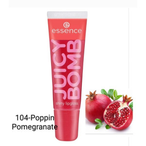Essence JUICY BOMB shiny lipgloss 104  Poppin' Pomegranate Гланц за устни с плодов аромат -10мл