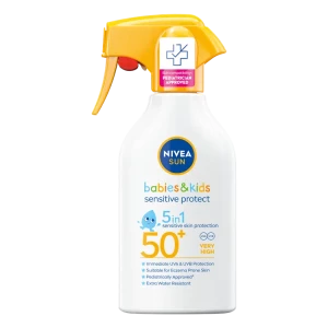 NIVEA SUN ДЕТСКИ СПРЕЙ-ПОМПА ЗА ЧУВСТВИТЕЛНА КОЖА SPF50+,  270ml