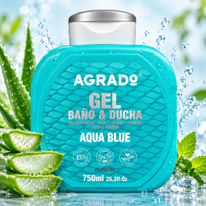 Agrado Aqua Blue Shower Gel & Bath Душ гел и пяна за вана с аромат на средиземноморски аромат, 750ml
