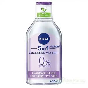 NIVEA MicellAIR   - 0%  - Мицеларна вода 5в1 за чувствителна кожа, 400ml