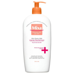 Mixa Intense Nourishment   Подхранващо мляко за тяло за суха и много суха кожа - 400 ml