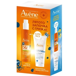 Avene Слънцезащитен спрей за деца  SPF50+ 200ml + Лосион след слънце 200ml