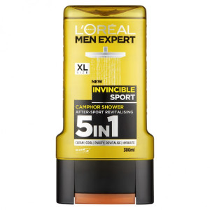 L'Oreal Men Expert Invincible Sport 5 in 1 Shower Gel  Лореал мъжки душ гел, 300ml