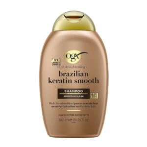 OGX Brazilian Keratin Shampoo Изглаждащ шампоан за блясък и мекота на косата с с бразилски кератин, 385ml