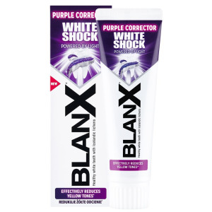 BlanX White Shock Purple Избелваща паста за зъби , намаляваща жълтеникавия оттенък и разкрива сияйно бяла усмивка,75ml