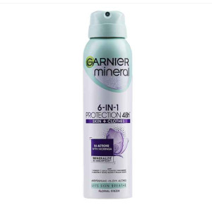 Garnier Mineral Deodorant Floral Fresh 6in1 Protection Спрей дезодорант, 150ml