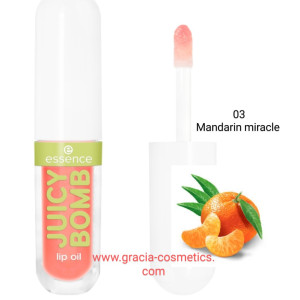 Juicy Bomb Lip Oil 03 Mandarin Miracle Масло за устни с аромат на Мандарина , 2,4ml