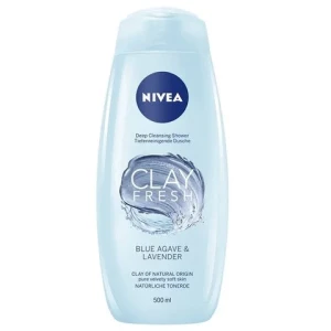 Nivea Clay Fresh Душ гел за тяло с глина и аромат на агаве и лавандула, 500ml