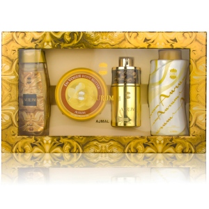 Ajmal Aurum  Set  ( 75 ml EDP + 200 ml SG + 200 gr . BB + 100 gr.powder ) Дамски подаръчен комплект