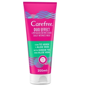 Carefree Duo Effect Aloe Vera & Green Tea Интимен гел със зелен чай и алое вера, 200ml