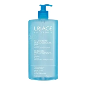 Uriage Extra Rich Cleansing Gel Пенлив почистващ гел за лице и тяло за чувствителна кожа, 500ml