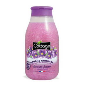 Cottage Violet Sugar Ексфолиращ душ гел за тяло с аромат на виолетки , 250 ml
