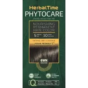 Herbal Time Phytocare Подхранваща трайна безамонячна боя за коса 6WN Мокачино