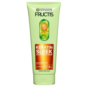 Garnier Fructis Keratin Sleek Шампоан за интензивно подхранване и изглаждане на косата, склонна към накъсване, 200ml