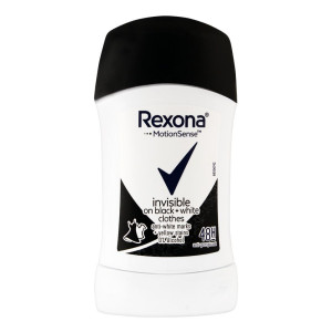 Rexona Invisible On Black White ClothesStick Део стик против изпотяване за жени, 40ml