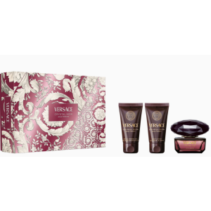 Versace  Crystal Noir Set ( 50 ml EDP+ 50 ml Body lotion + 50 ml Shower gel ) Дамски подаръчен комплект