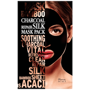 Chamos Acaci Charcoal Repair Silk Mask Pack  Почистваща маска с бамбуков въглен и пептиди - 23 ml