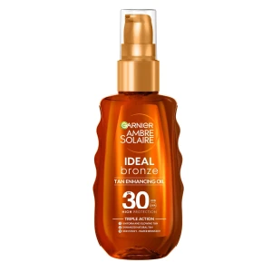 Garnier Ambre Solaire Ideal Bronze Слънцезащитен спрей-олио за тяло SPF30, 150ml