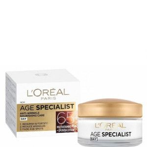 Loreal Age Specialist 65+ Лореал Подхранващ дневен крем за лице против бръчки,50ml