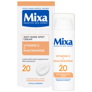 Mixa Vitamin C + Niacinamide Anti-Dark Spot Cream SPF 20 Крем за лице против тъмни петна с SPF 20 , 50ml