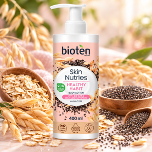 Bioten Healthy Habit Лосион за тяло с органични екстракти от семена на овес и чиа, 400ml