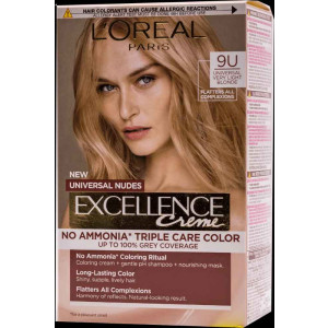 L'ORÉAL EXCELLENCE Crème Universal Nudes Боя за коса без амоняк Nr. 9U - Много Светло Рус