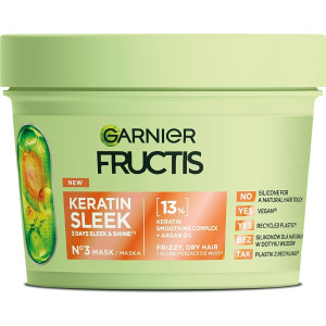 Garnier Fructis Keratin Mask Маска за коса с арганово масло и кератинов комплекс за суха и склонна към накъдряне коса,370ml