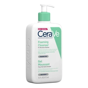 CeraVe Foaming Cleanser  Почистващa гел-пяна за нормалнa до мазна кожа ,473 ml