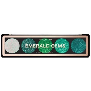 Profusion Cosmetics  Glitter Palette Emerald Gems  Брокатена палитра сенки за очи - 4,5 g