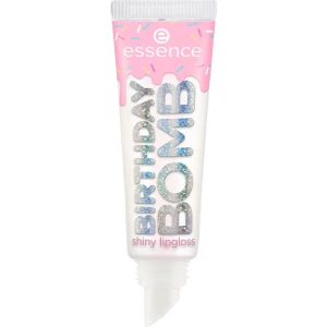 Essence Birthday Juicy Bomb Shiny Lipgloss 01   Гланц за устни с розови блестящи частици, 10ml