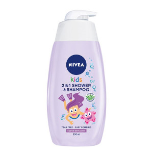 Nivea Kids  Нивеа Шампоан за коса и тяло с аромат на боровинка - 500 ml